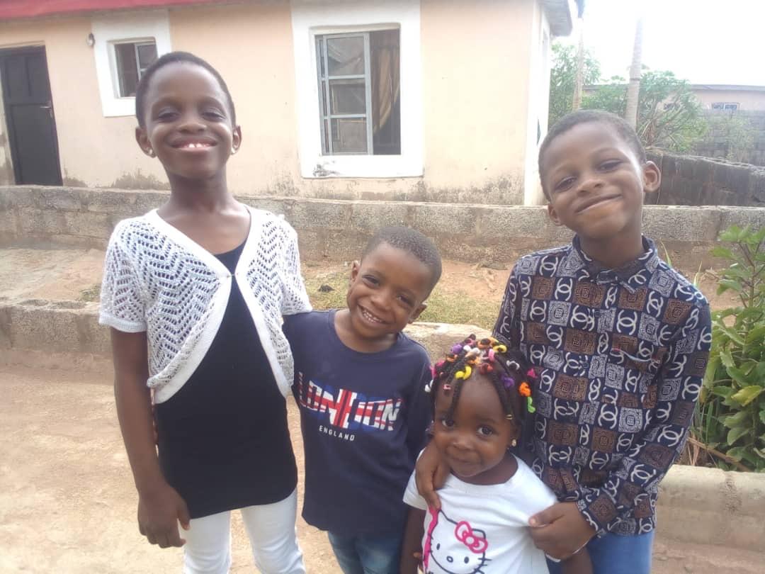 His children at home